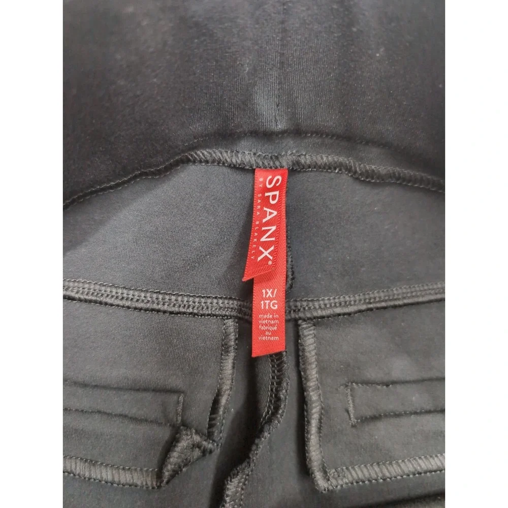 Spanx Womens 1X Ponte Flare Pants 20252R Black Stretch Pull On Slimming